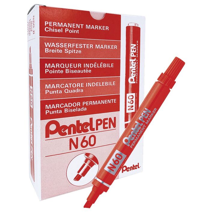 Pentel N60-B Permanent Marker pen Chisel Tip Secondary image