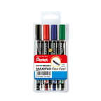 Pentel MWL5SBF Maxiflo W.B Marker Flex-Feel - (4 Pcs) - Al Masam Stationery LLC