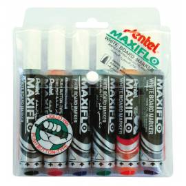 Pentel MWL6 Maxiflo White Boar Marker Chisel - Al Masam Stationery LLC Main image