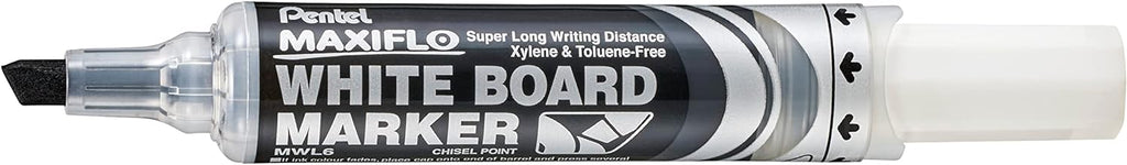 Pentel MWL6 Maxiflow White Board Marker Chisel Tip (Black) - Al Masam Stationery LLC
