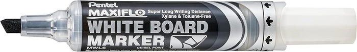 Pentel MWL6 Maxiflow White Board Marker Chisel Tip (Black) - Al Masam Stationery LLC