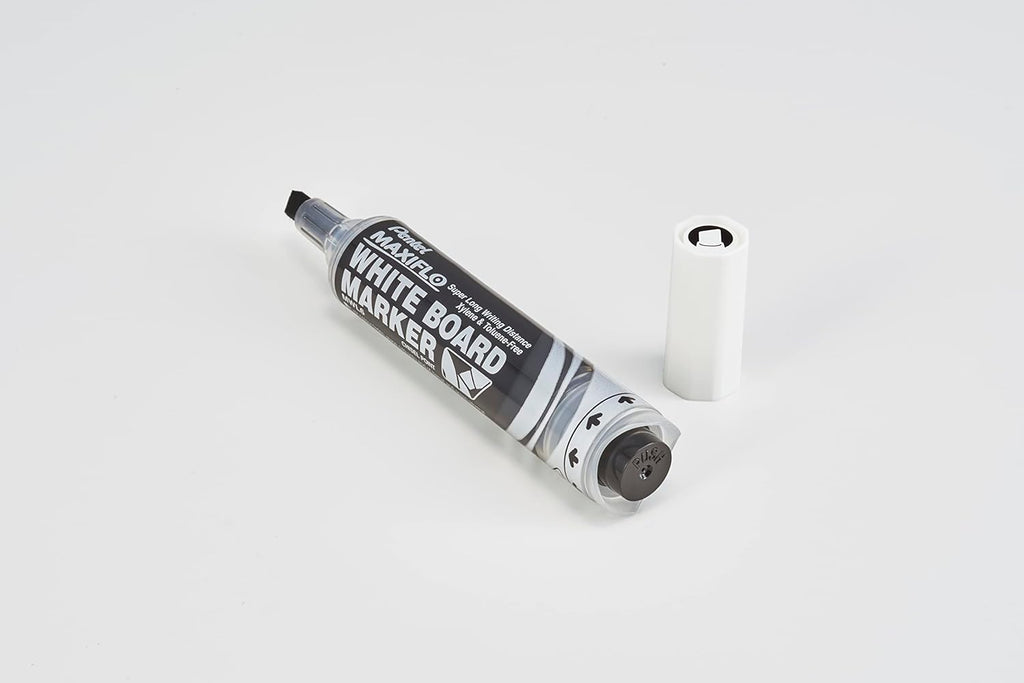 Pentel MWL6 Maxiflow White Board Marker Chisel Tip (Black) - Al Masam Stationery LLC