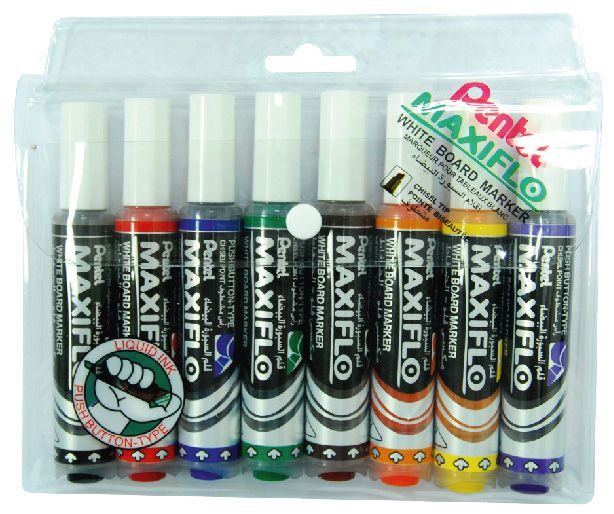 Pentel MWL6 Maxiflow White Board Marker Chisel Tip - PE-MWL6-08 - Al Masam Stationery LLC Main image