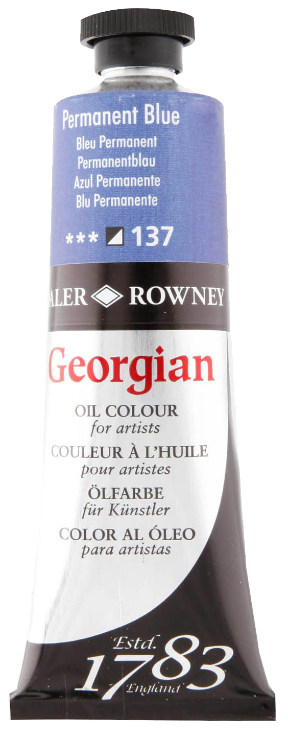 Daler Rowney Georgian Oil Paint - Permanent Blue - 38ML Secondary image