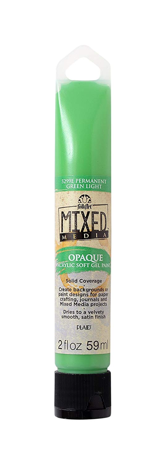 Opaque Acrylic Soft Gel Paint - Permanent Green Light - Al Masam Stationery LLC