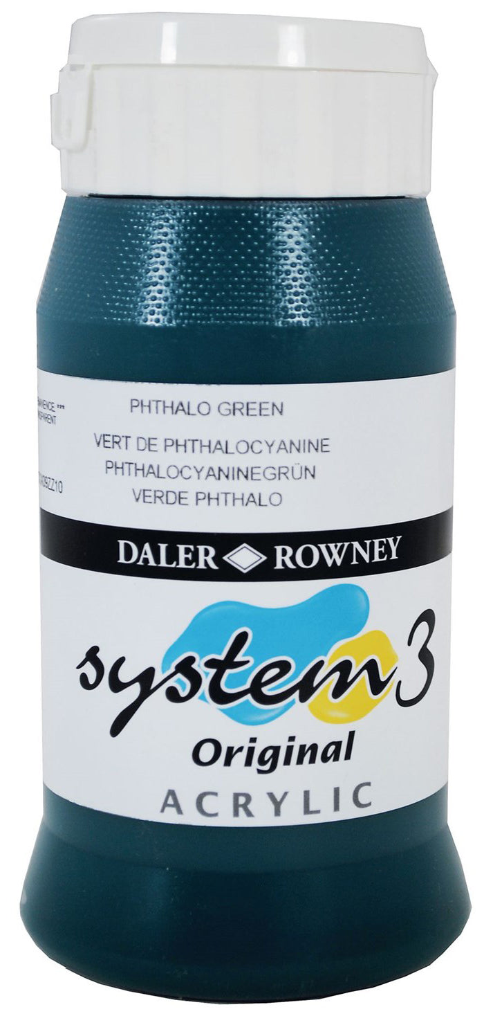 Daler Rowney Acrylic Colors System 3 PHTHALO GREEN - Al Masam Stationery LLC