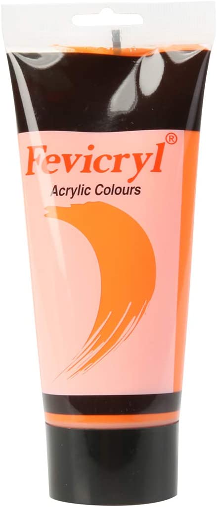 Pidilite Fevicryl Acrylic Color 200ml Cadmium Orange - Al Masam Stationery LLC Main image