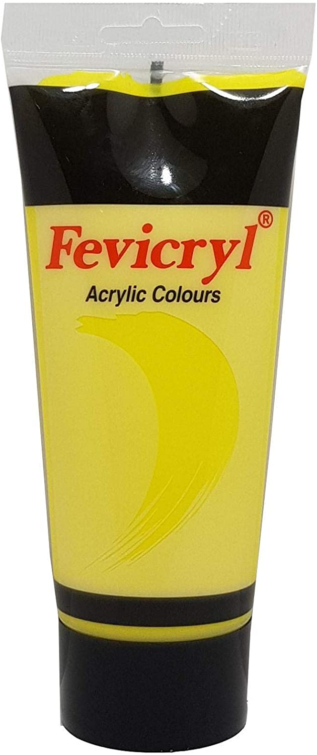 Pidilite Fevicryl Acrylic Color 200ml Cadmium Yellow - Al Masam Stationery LLC Main image