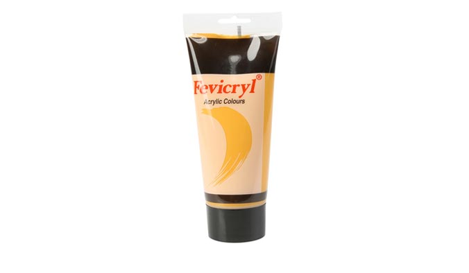 Pidilite Fevicryl Acrylic Color 200ml Yellow Ochre - Al Masam Stationery LLC Main image