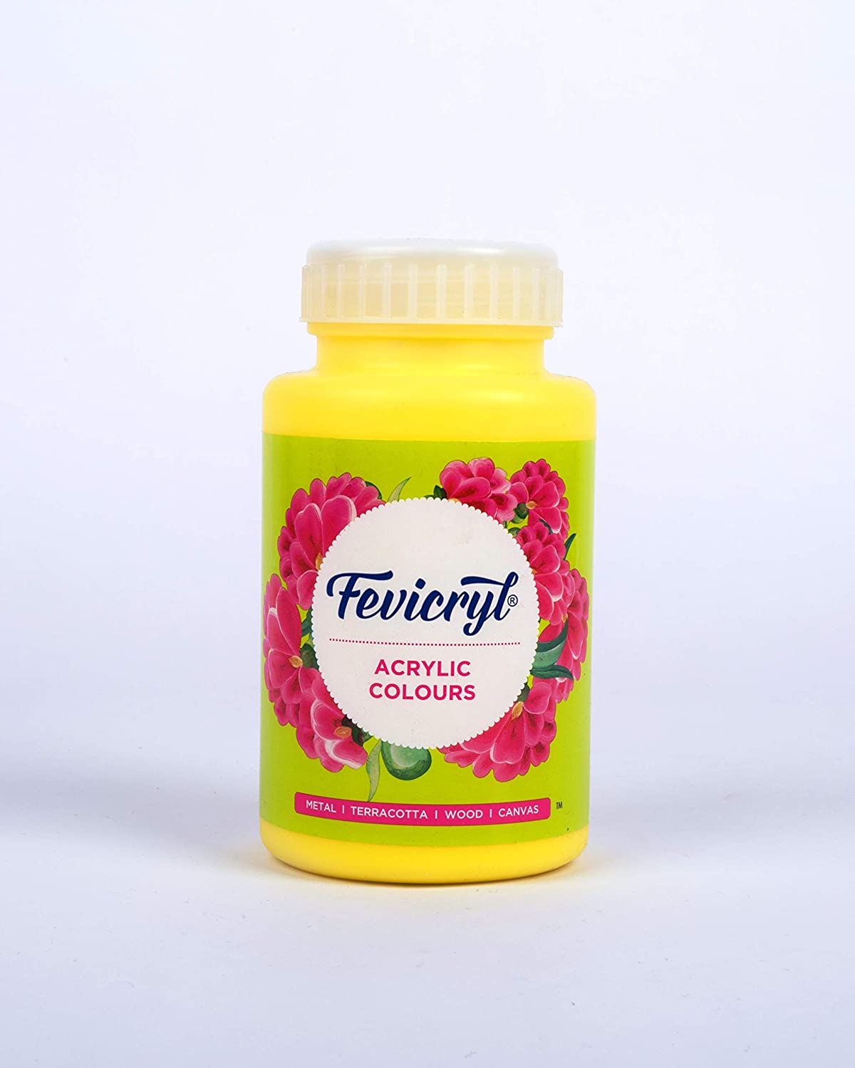 Pidilite Fevicryl Acrylic Color 500ml Lemon Yellow - Al Masam Stationery LLC Main image