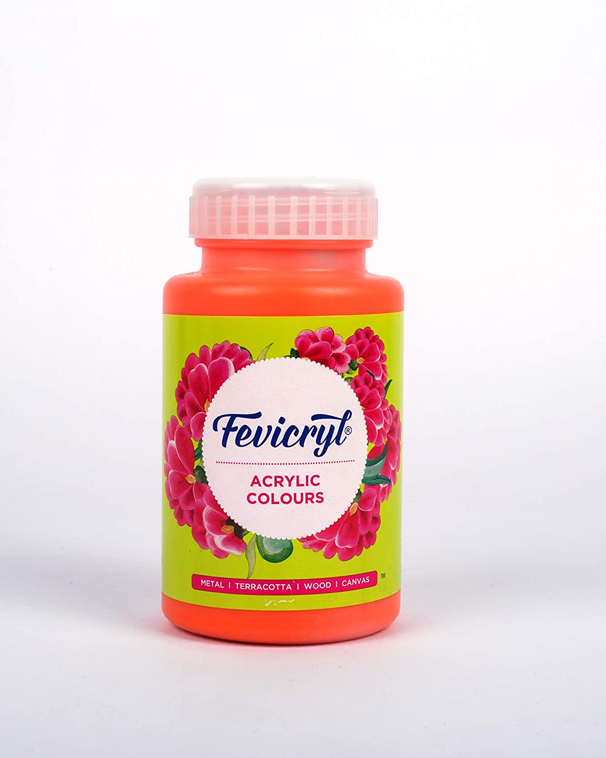 Pidilite Fevicryl Acrylic Color 500ml Orange - Al Masam Stationery LLC Main image