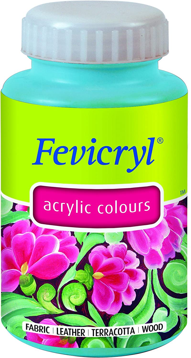 Pidilite Fevicryl Acrylic Color 500ml Turquoise Blue - Al Masam Stationery LLC Main image