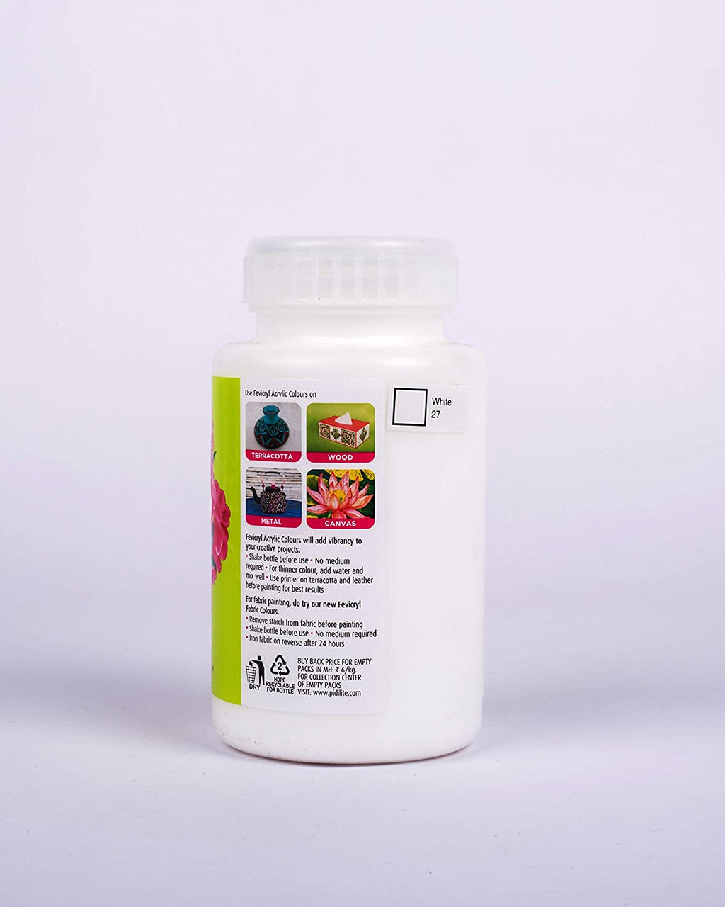 Pidilite Fevicryl Acrylic Color 500ml White - Al Masam Stationery LLC