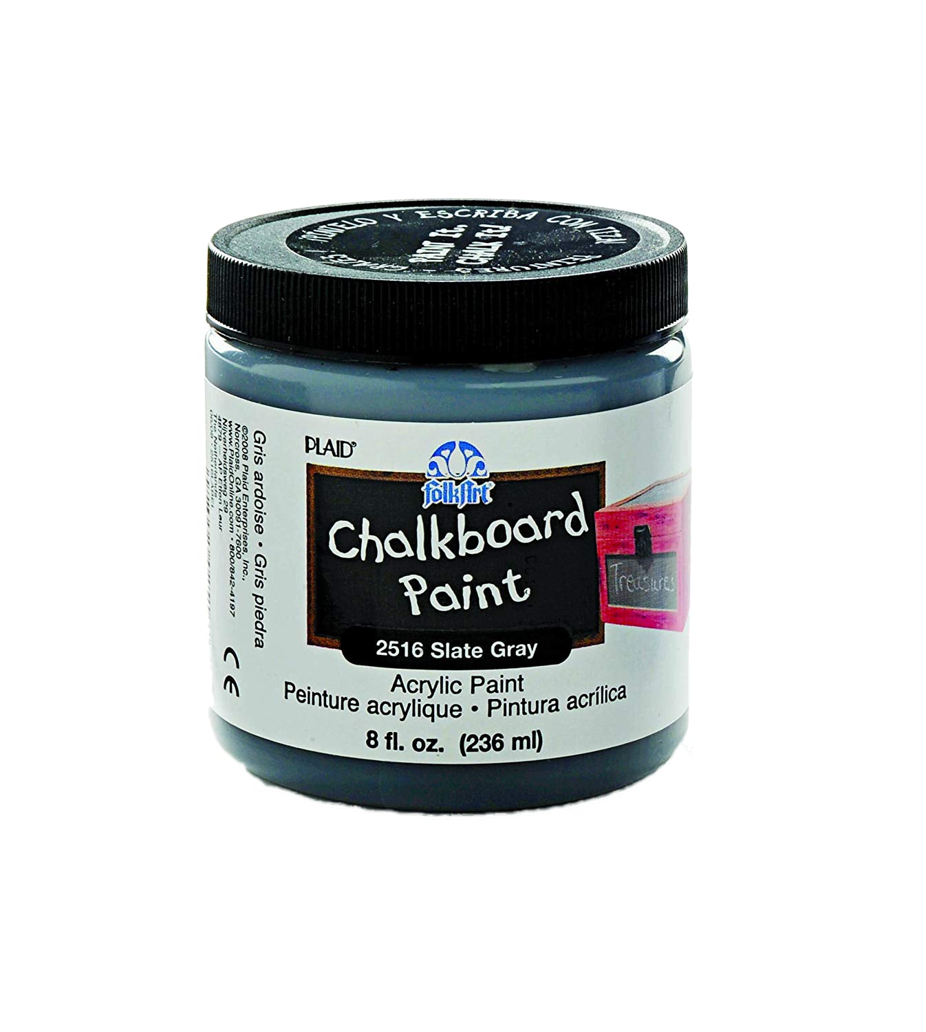 Folkart Chalkboard Acrylic Paints Slate Gray - Al Masam Stationery LLC Main image