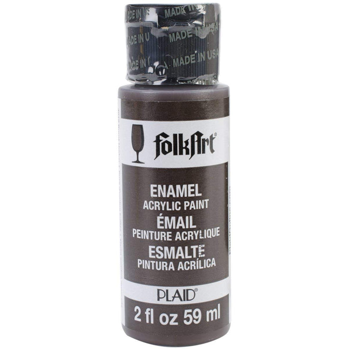 Folkart Enamel Gloss Acrylic Paints Burnt Umber - Al Masam Stationery LLC