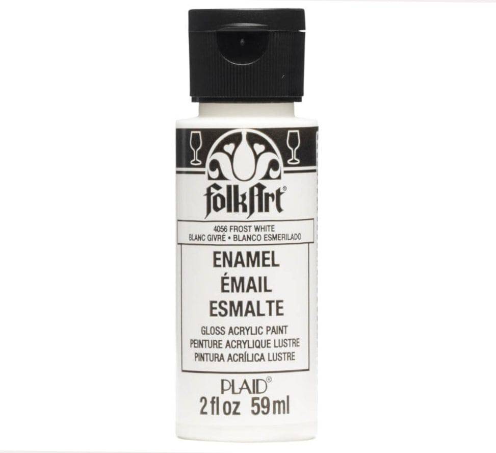 Folkart Enamel Gloss Acrylic Paints Frost White - Al Masam Stationery LLC Main image