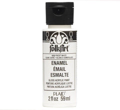 Folkart Enamel Gloss Acrylic Paints Frost White - Al Masam Stationery LLC