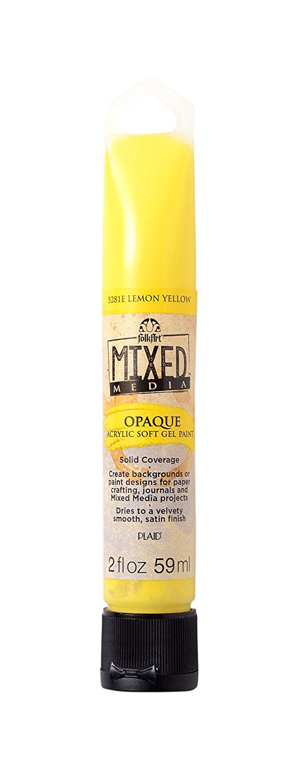 Opaque Acrylic Soft Gel Paint - Lemon Yellow - Al Masam Stationery LLC Main image