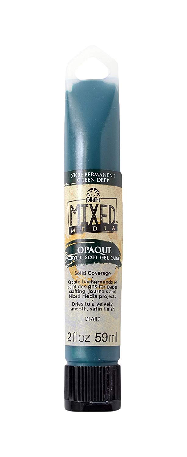Opaque Acrylic Soft Gel Paint - Permanent Green Deep - Al Masam Stationery LLC Main image