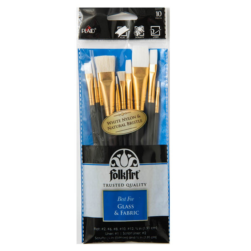 Flokart Brushes - Glass And Fabric Set - Al Masam Stationery LLC Main image