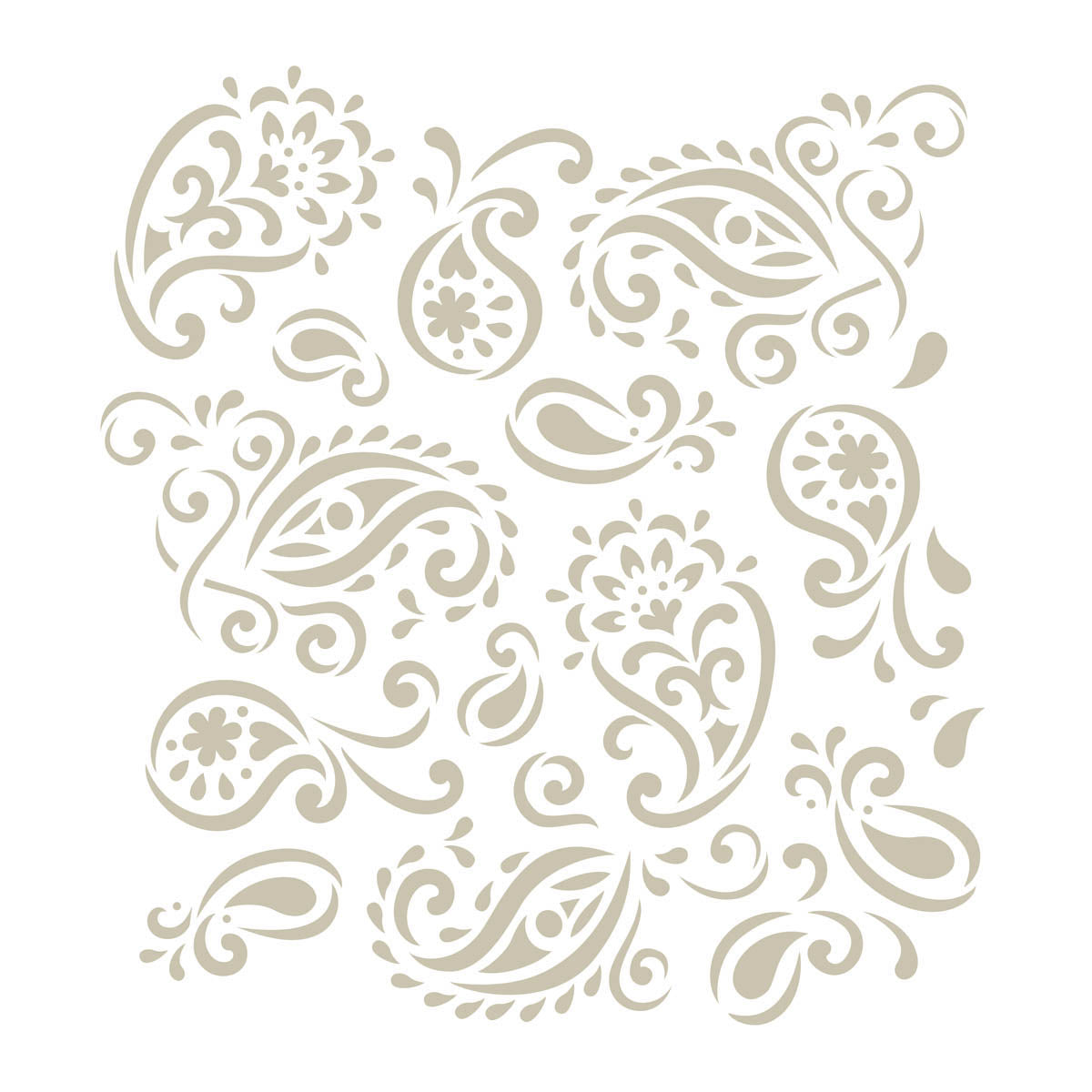 Folk Art Handmade Charlotte Stencil Paisley Delight Secondary image