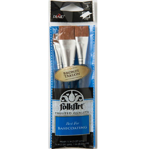 Flokart Brushes - 3Pcs Bronze Taklon - Al Masam Stationery LLC Main image