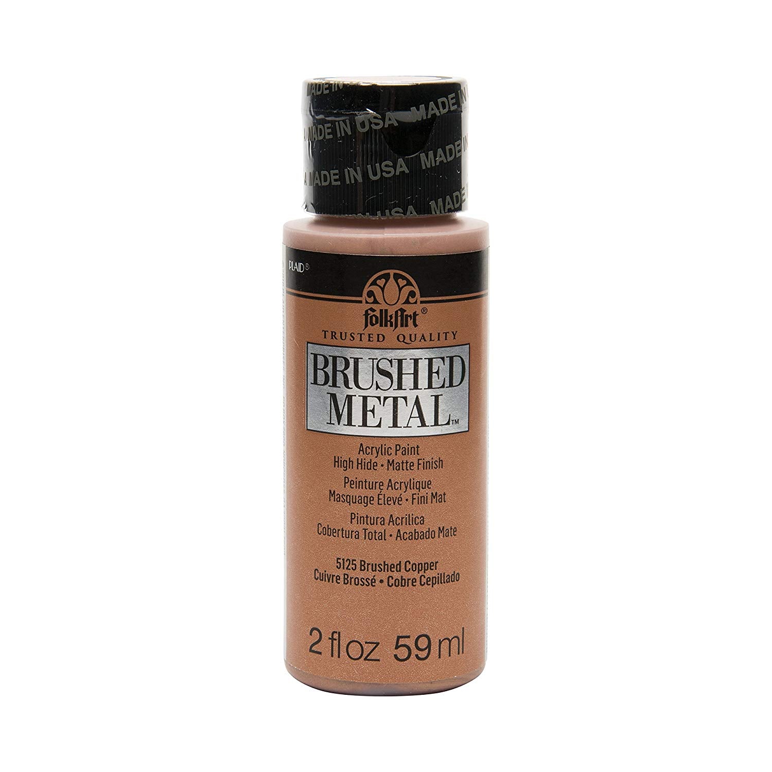 Folkart Brushed Metal Acrylic Paints Copper - Al Masam Stationery LLC Main image