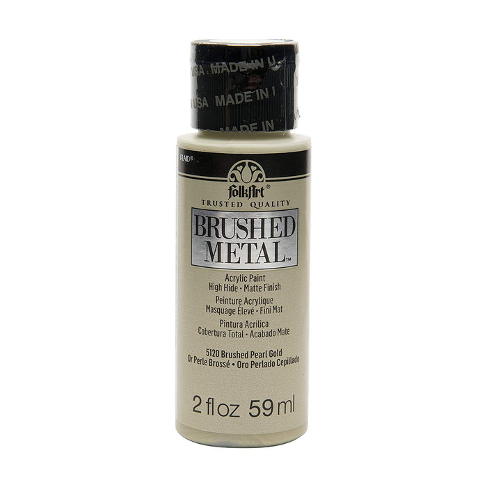 Folkart Brushed Metal Acrylic Paints Pearl Gold - Al Masam Stationery LLC