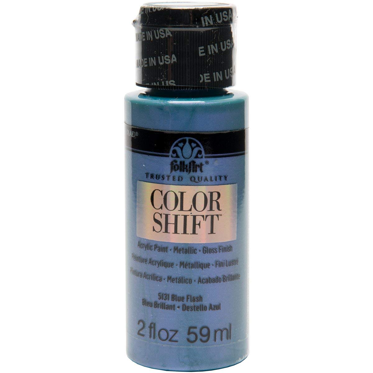 Folkart Color Shift Acrylic Paints Blue Flash - Al Masam Stationery LLC Main image