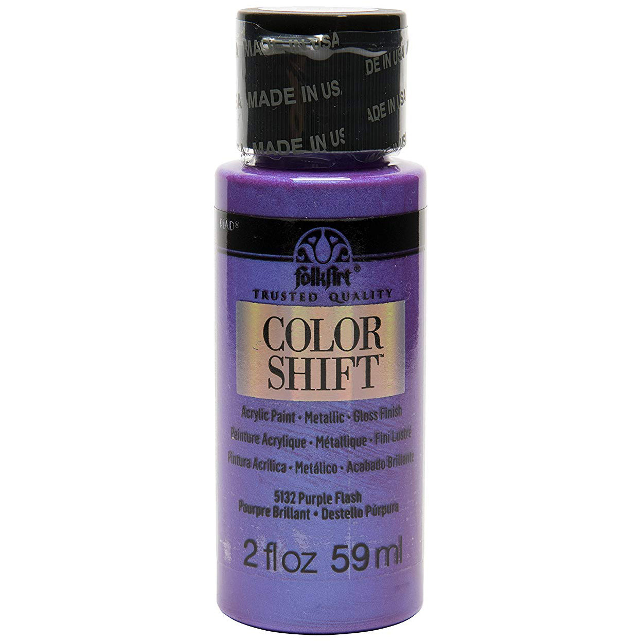 Folkart Color Shift Acrylic Paints Purple Flash - Al Masam Stationery LLC Main image
