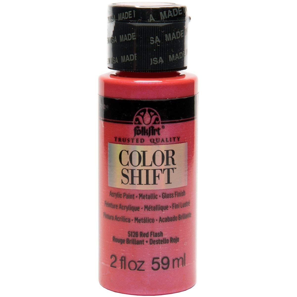 Folkart Color Shift Acrylic Paints Red Flash - Al Masam Stationery LLC Main image