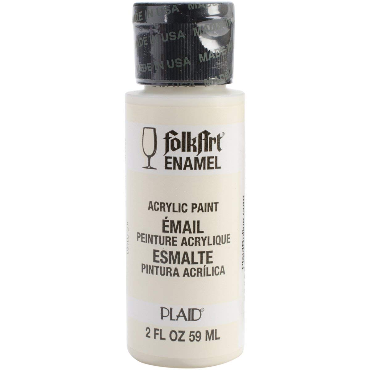 Folkart Enamel Gloss Acrylic Paints Warm White - Al Masam Stationery LLC Main image