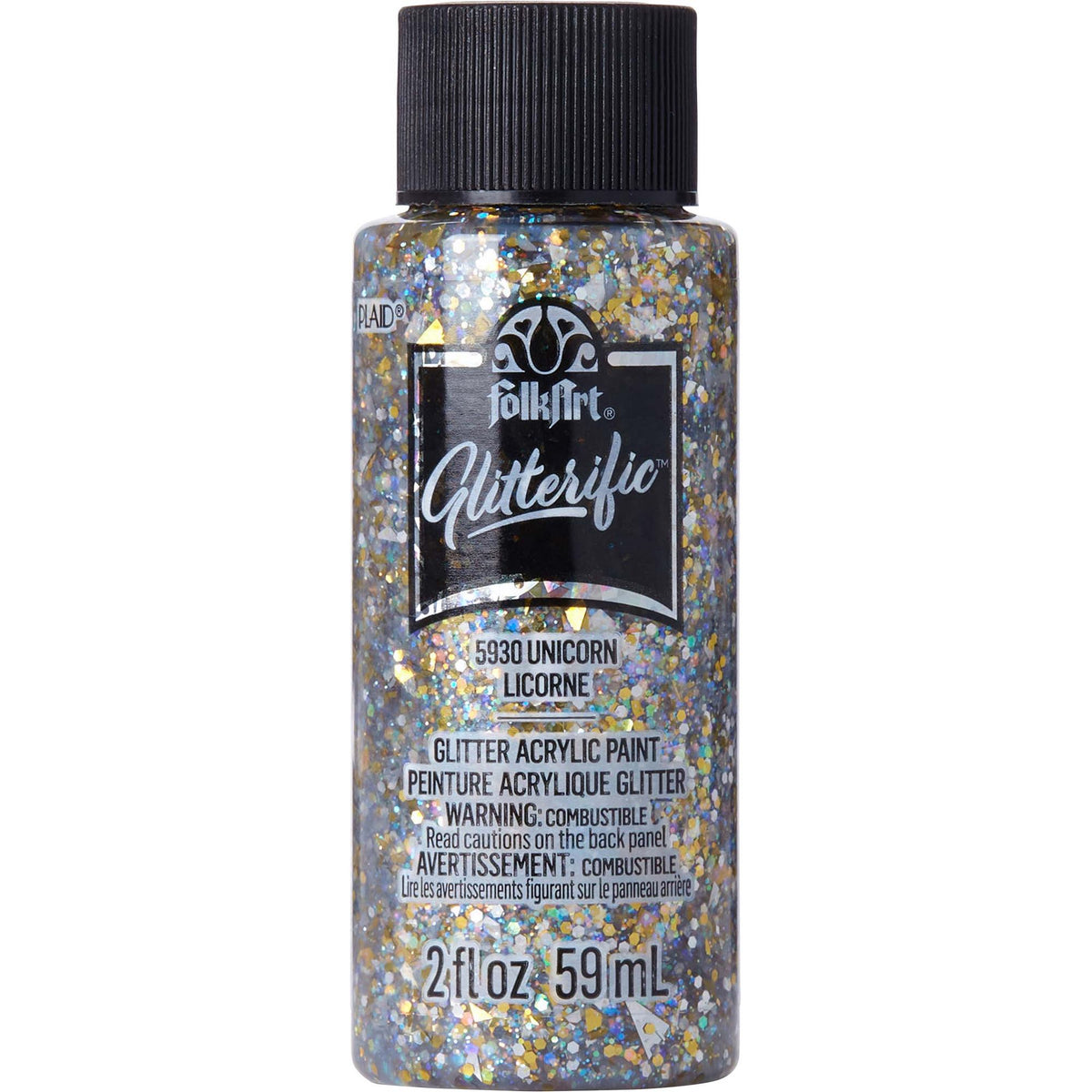 Folkart Glitterific Water Based Paints - Unicorn 59Ml - MSP 5930 - Al Masam Stationery LLC