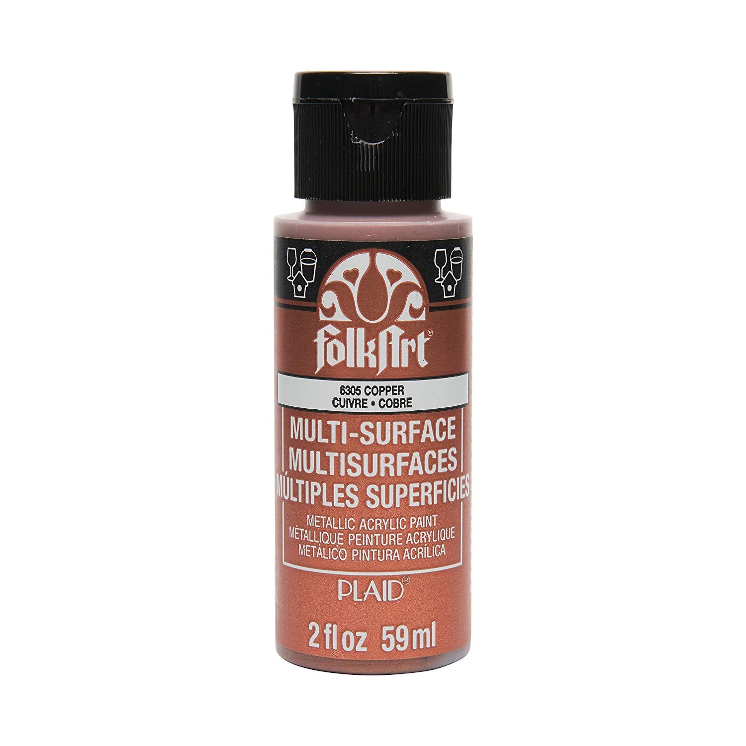 Folkart Metallic Multi Surface Paints Metallic Copper - Al Masam Stationery LLC Main image