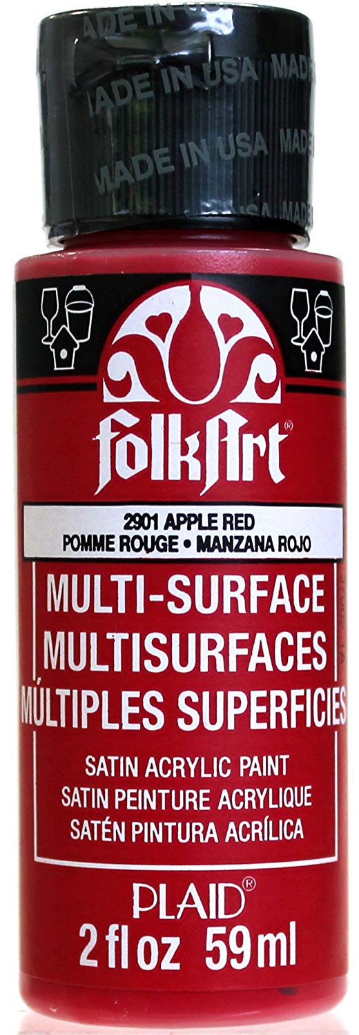 Folkart Multi-Surface Paint - Apple Red - Al Masam Stationery LLC Main image