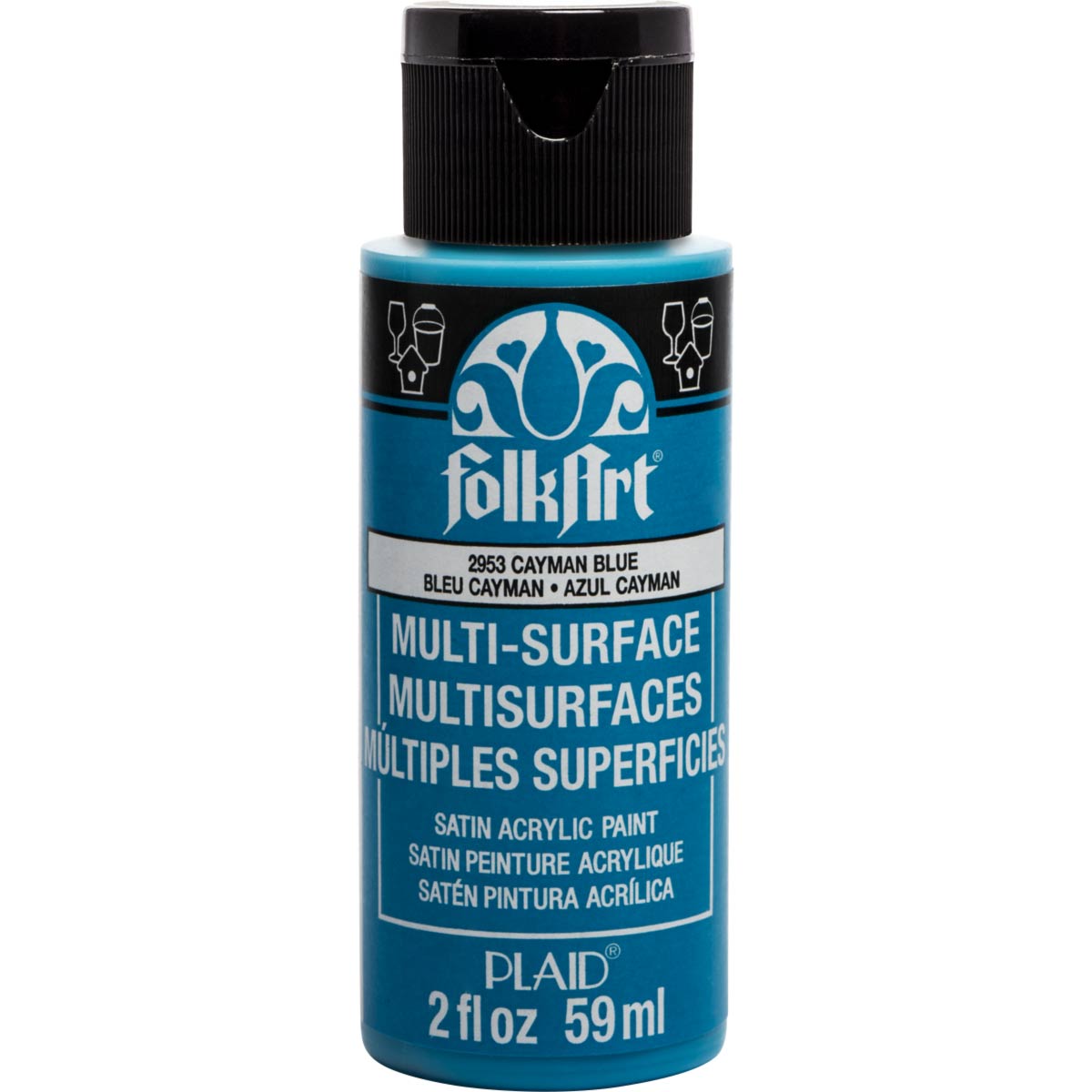 Folkart Multi-Surface Paint - Cayman Blue - Al Masam Stationery LLC Main image