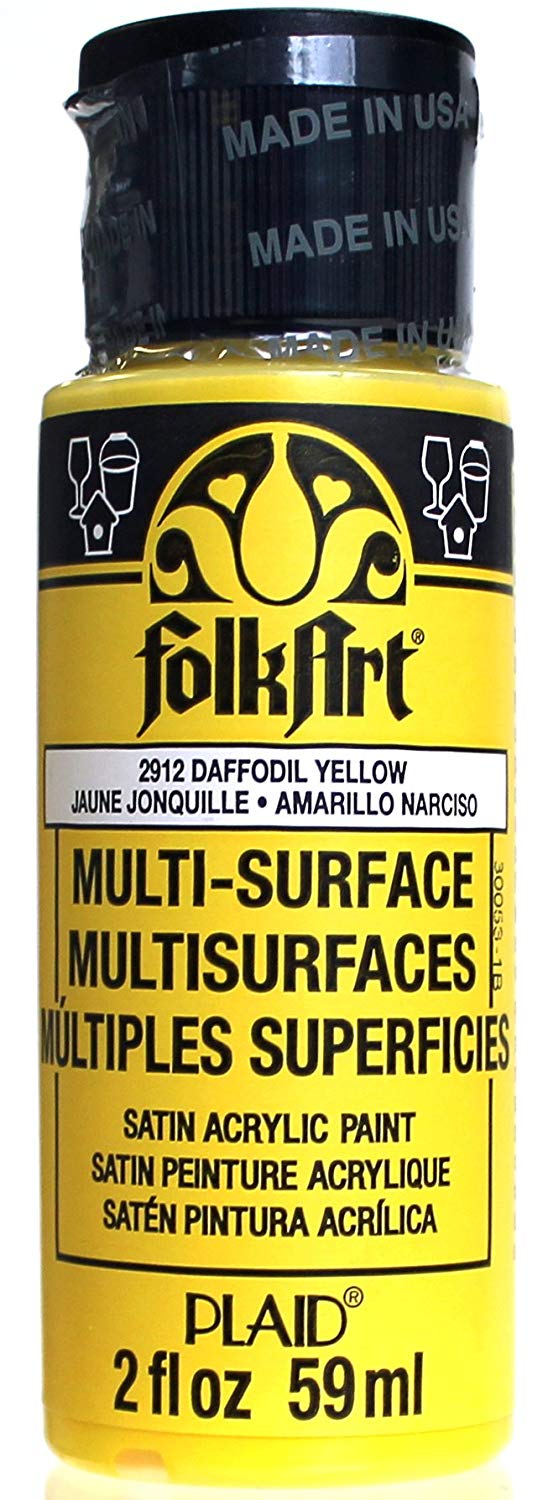 Folkart Multi-Surface Paint - Daffodil Yellow - Al Masam Stationery LLC Main image