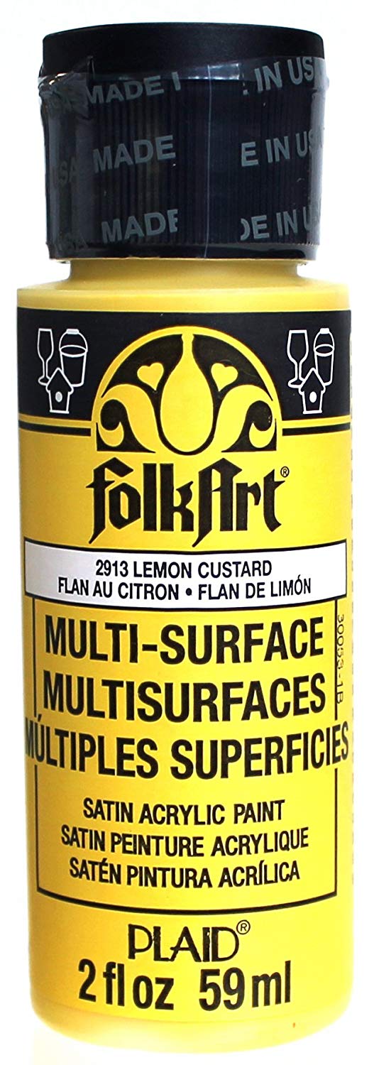 Folkart Multi-Surface Paint - Lemon Custard - Al Masam Stationery LLC Main image