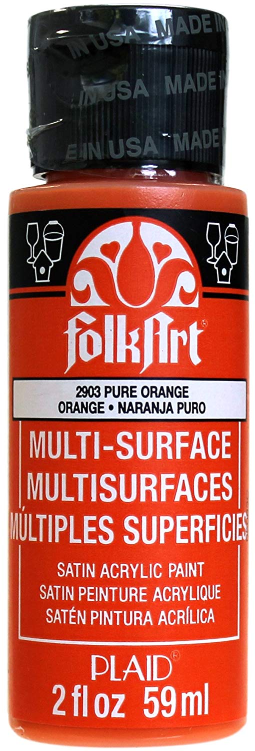 Folkart Multi-Surface Paint - Pure Orange - Al Masam Stationery LLC Main image