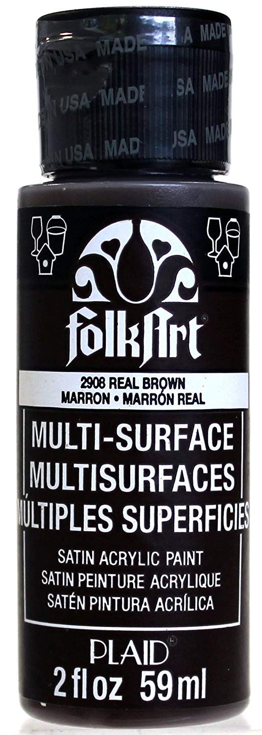Folkart Multi-Surface Paint - Real Brown - Al Masam Stationery LLC Main image
