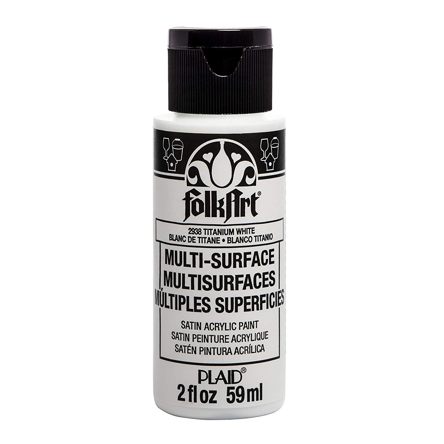 Folkart Multi-Surface Paint - Titanium White - Al Masam Stationery LLC Main image