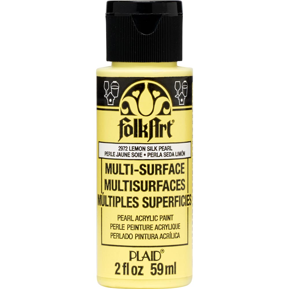 Folkart Multi-Surface Specialty Paint - Pearl Lemon Silk - Al Masam Stationery LLC Main image