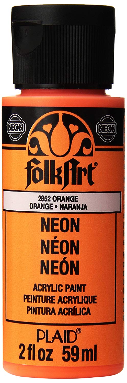 Folkart Neon Matte Acrylic Paints Neon Orange - Al Masam Stationery LLC Main image