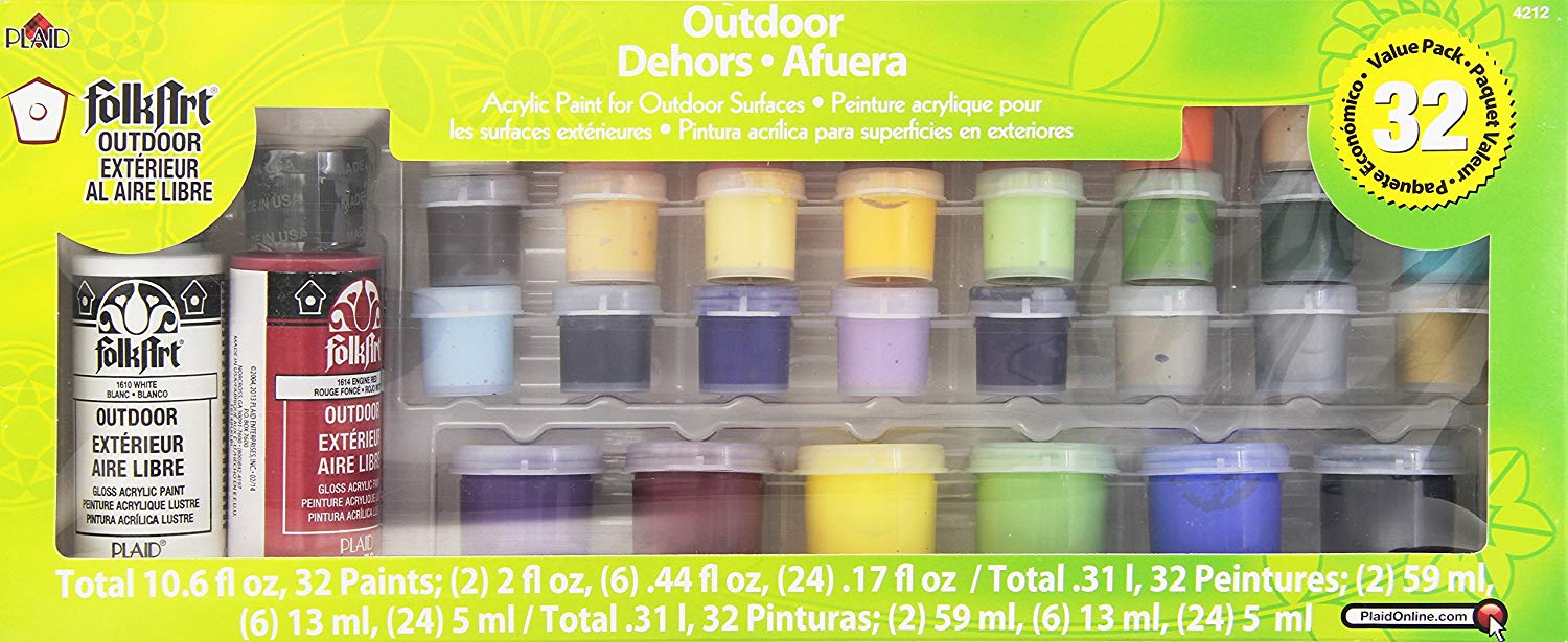 Folkart Outdoor 32 Color Paint Set - Al Masam Stationery LLC Main image
