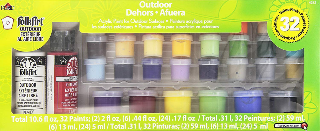 Folkart Outdoor 32 Color Paint Set - Al Masam Stationery LLC