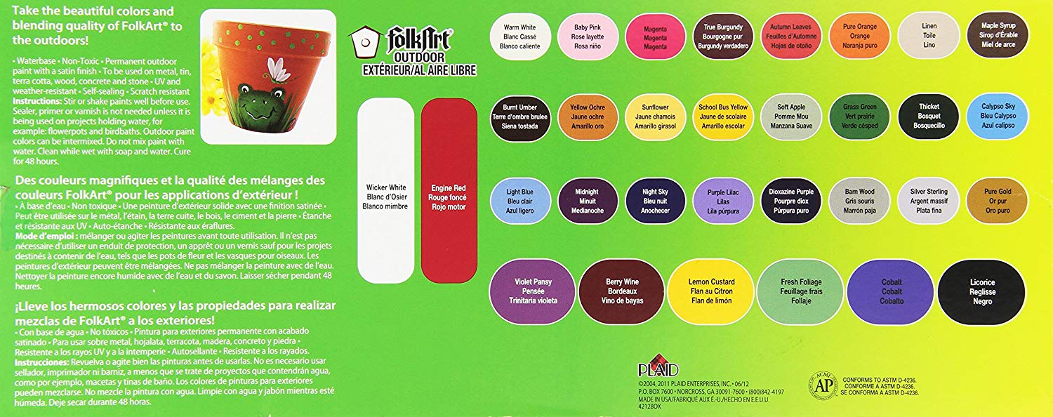 Folkart Outdoor 32 Color Paint Set - Al Masam Stationery LLC
