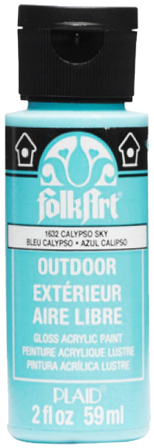Folkart Outdoor Brush On - Calypso Sky 2 Oz. - Al Masam Stationery LLC Main image