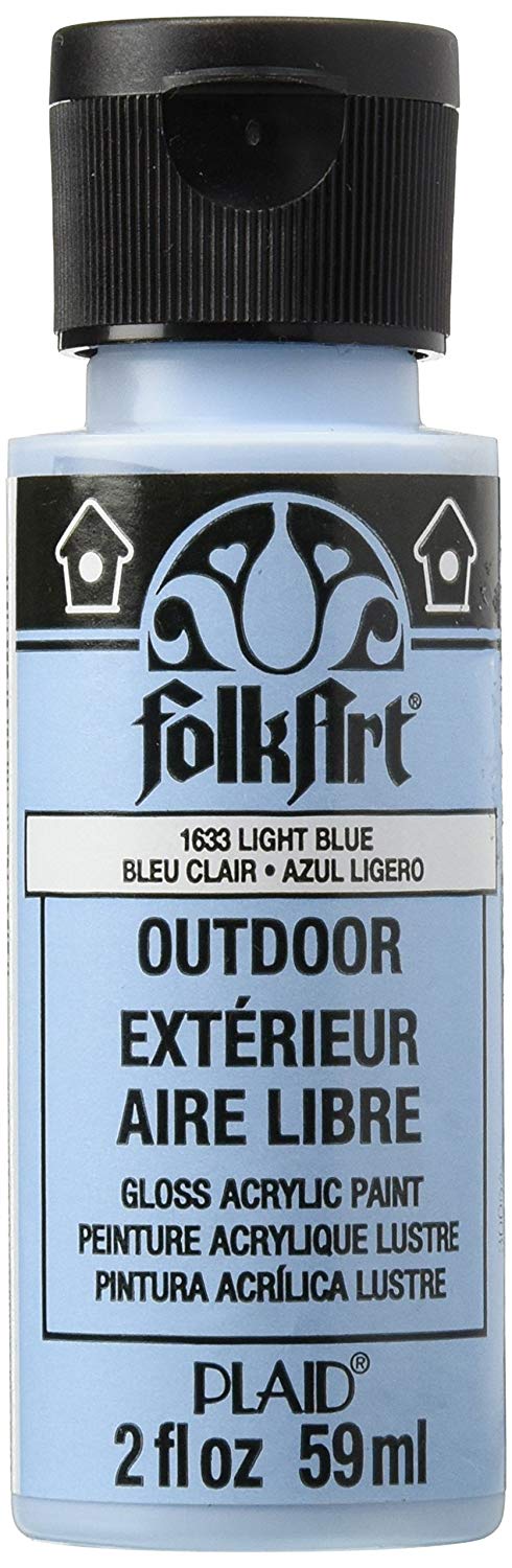 Folkart Outdoor Brush On - Light Blue 2 Oz. - Al Masam Stationery LLC Main image