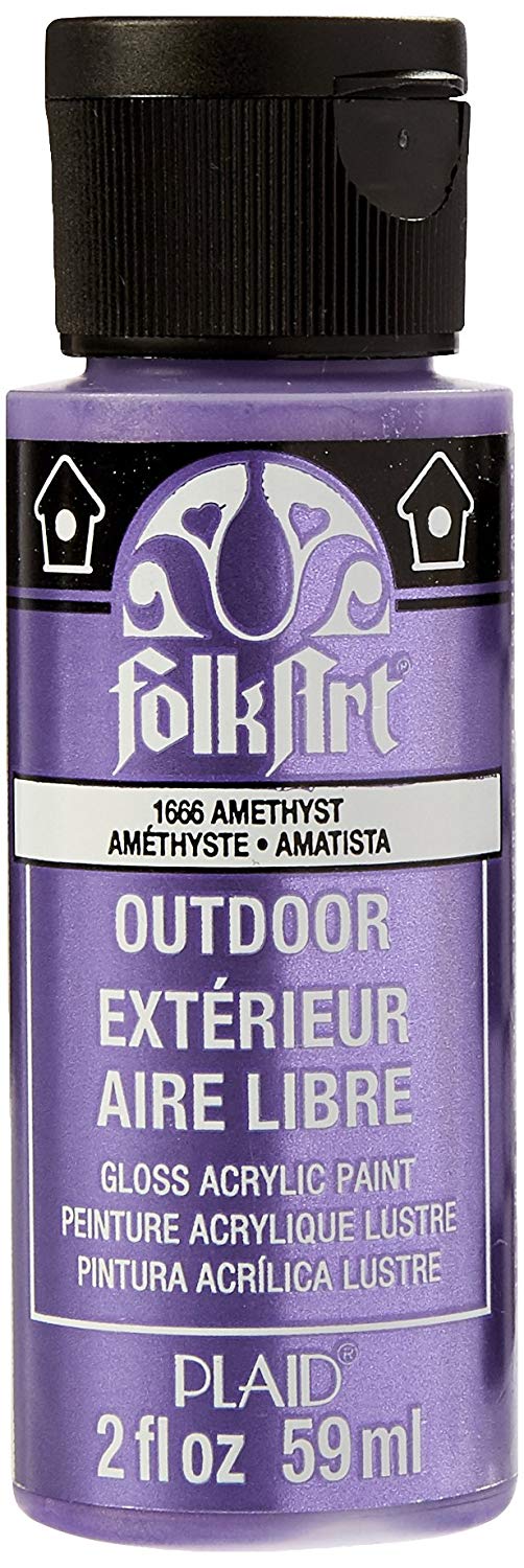Folkart Outdoor Brush On - Metallic Amethyst 2 Oz - Al Masam Stationery LLC Main image