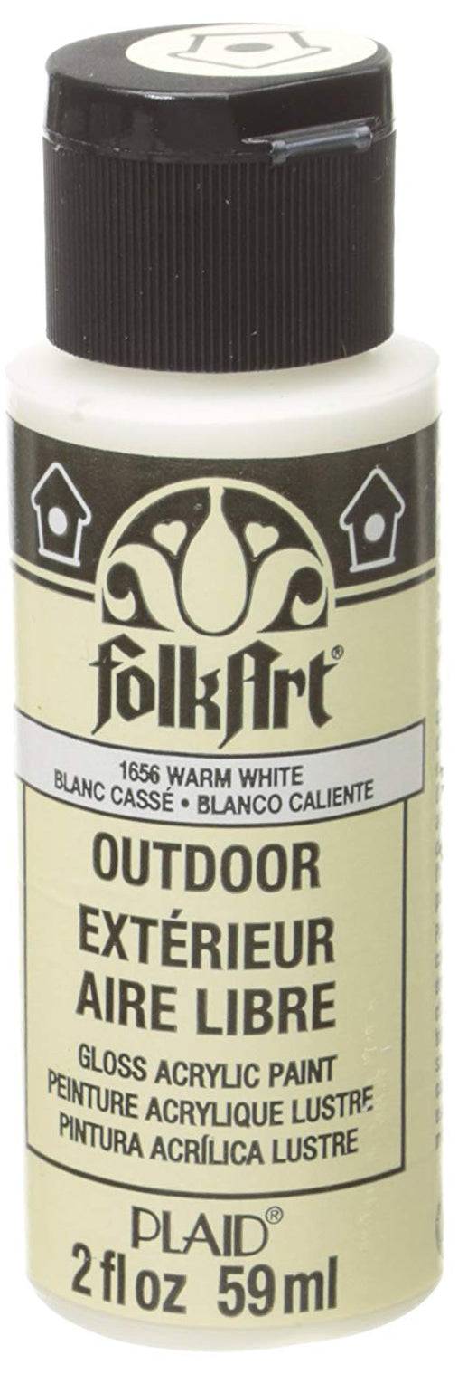 Folkart Outdoor Brush On - Warm White  2 Oz. - Al Masam Stationery LLC Main image